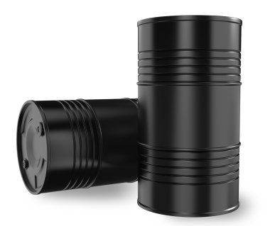 Beyaz üstüne siyah petrol varil