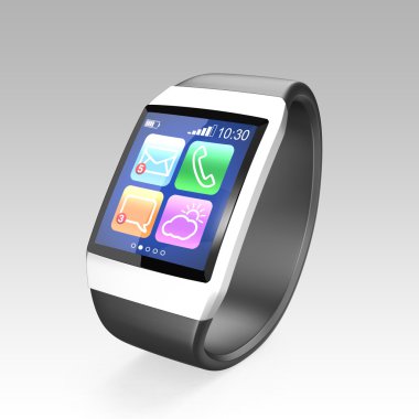 gri arka plan üzerinde izole smart izle