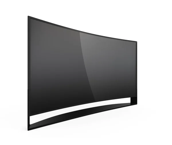 4K curved television on white — Stock Photo, Image