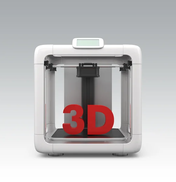 Compact personal 3D printer on gradient background — Stock Photo, Image