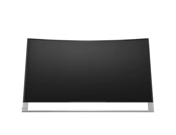 Televisión curvada 4K en blanco —  Fotos de Stock