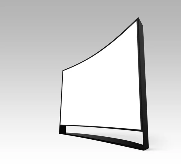 4K curved television with copy space — Stock Photo, Image