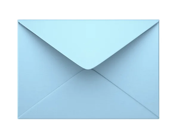 Light blue envelope isolated on white — Stock Photo, Image