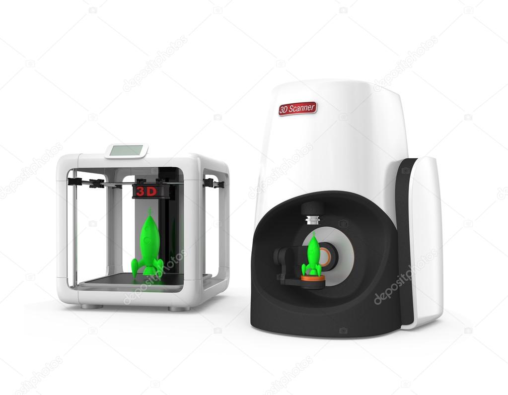 Personal 3D printer and scanner for rapid prototyping