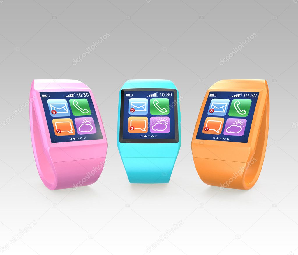 Colorful smart watches