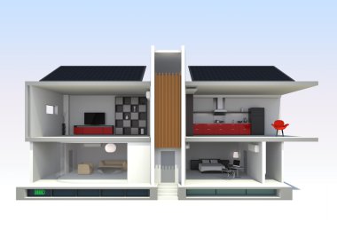 Güneş enerjisi ile şık daire