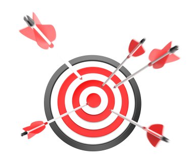 oklar s-göz hedef, kırpma yolu mevcut boğa üzerine gelin.