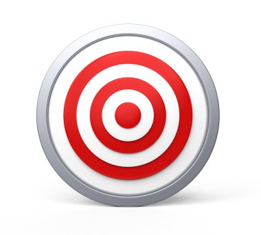 Red target with bull s-eye clipart