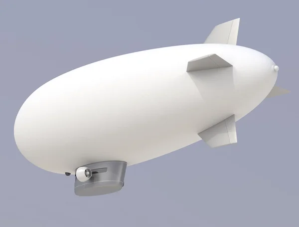 空白の白い飛行船 — ストック写真