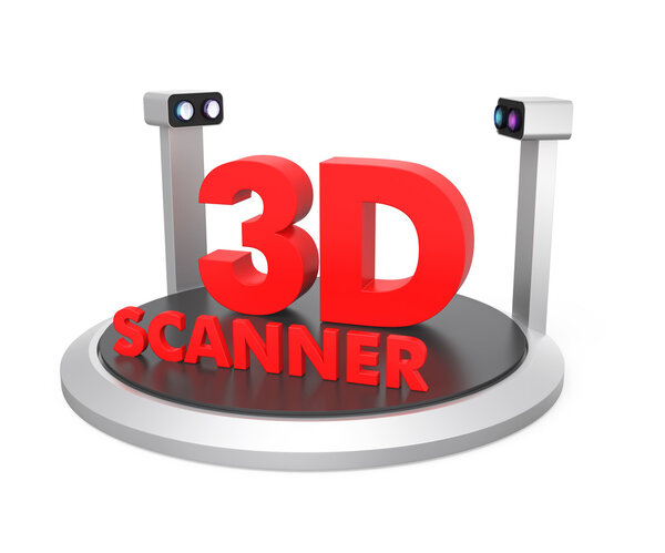 3D scanner concept  Clipping path available