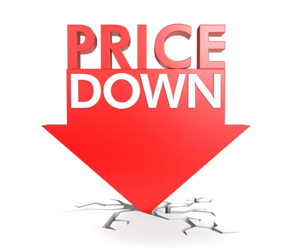 Price down concept — Stock Photo, Image