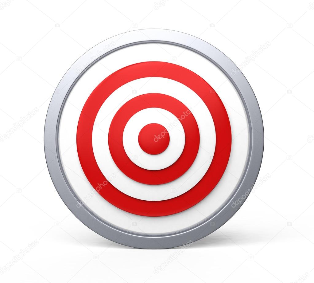 Red target with bull s-eye