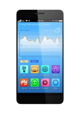 ev enerji yönetimi uygulaması için smartphone