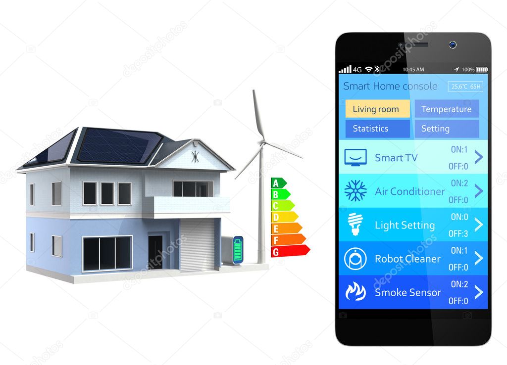 Smartphone with home automation app