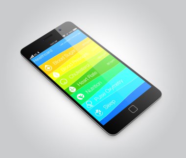 Sağlık ve fitness bilgi app akıllı telefon için