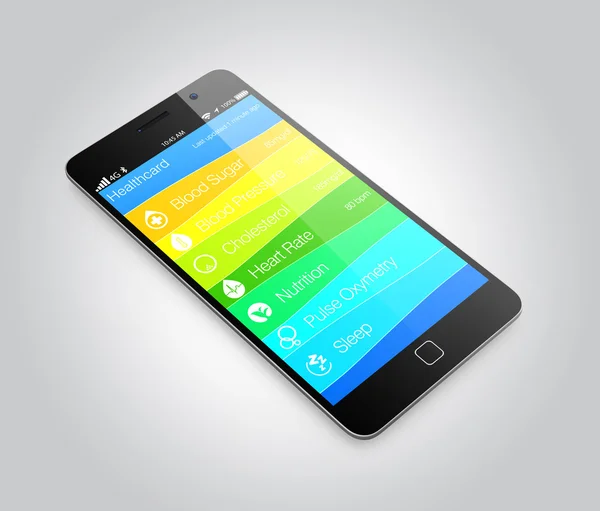 Application d'information sur la santé et la condition physique pour téléphone intelligent — Photo