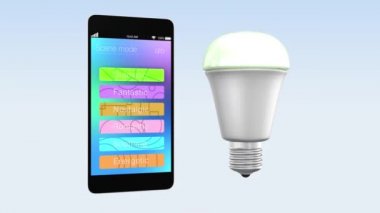 Smartphone Uygulama denetleme led aydınlatma rengi değiştirmek için