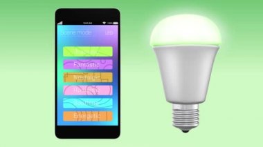 Smartphone Uygulama denetleme led aydınlatma rengi değiştirmek için