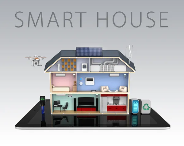 Energy efficient smart house concept — Stock Photo, Image