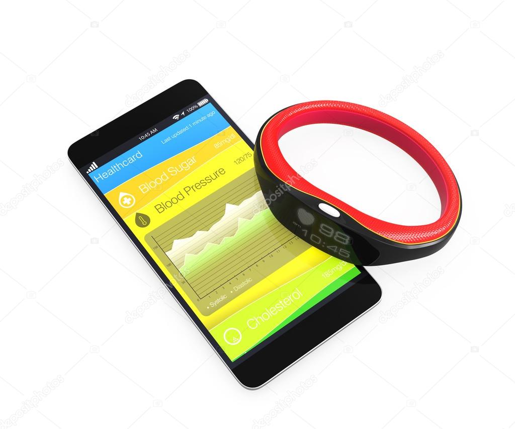 Blood pressure information synchronize from smart wristband