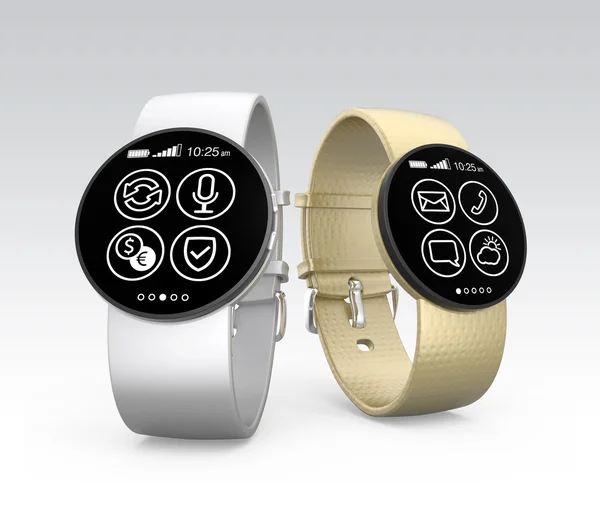 灰色の背景上に分離されてスマート腕時計 — ストック写真