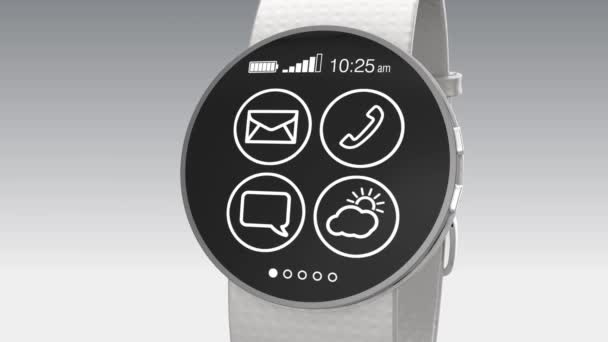 Apps operating demonstration on a smart watch — Stock Video