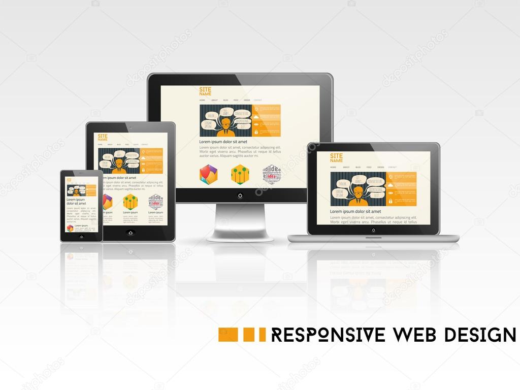 High quality vector illustration of responsive web design