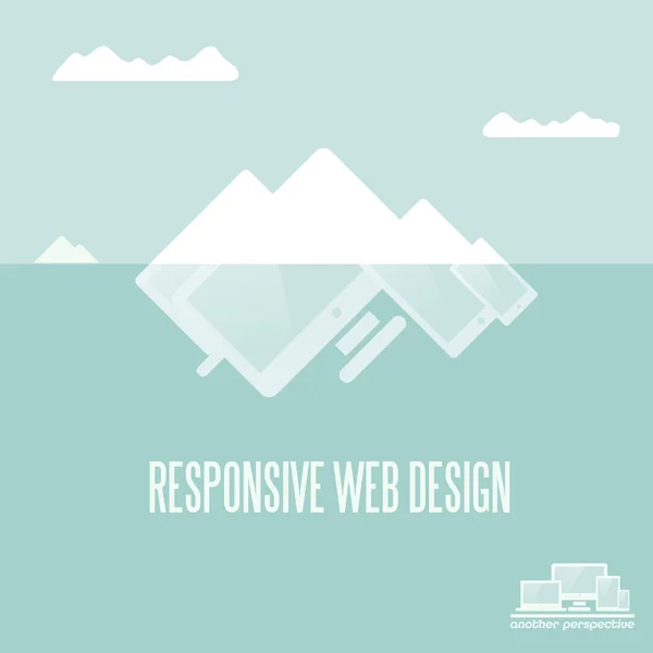 Responsieve web ontwerp sjabloon embleem — Stockvector