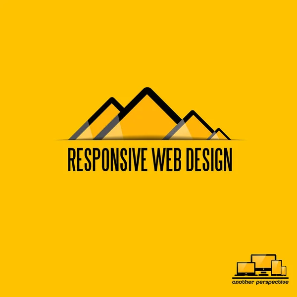 Modelo de web design responsivo emblema —  Vetores de Stock