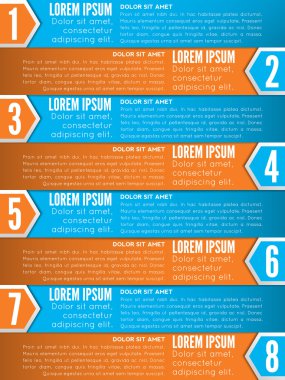 Modern numaralandırılmış liste şablonu.