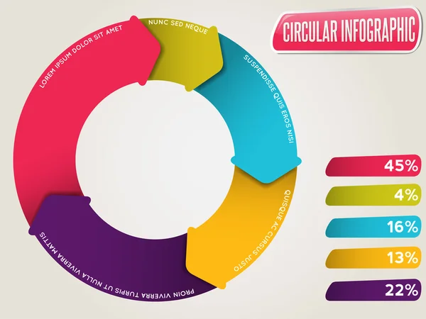 Cirkulär infographic mall. — Stock vektor