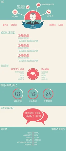 CV düz tasarım şablonu