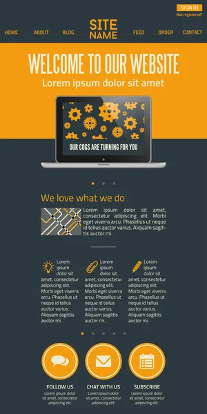 Flat UI landing page