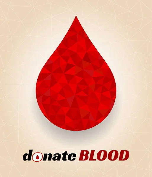 Donate blood poster — Stock Vector