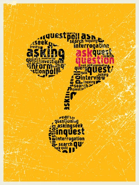 Ask the question mark — Stock Vector