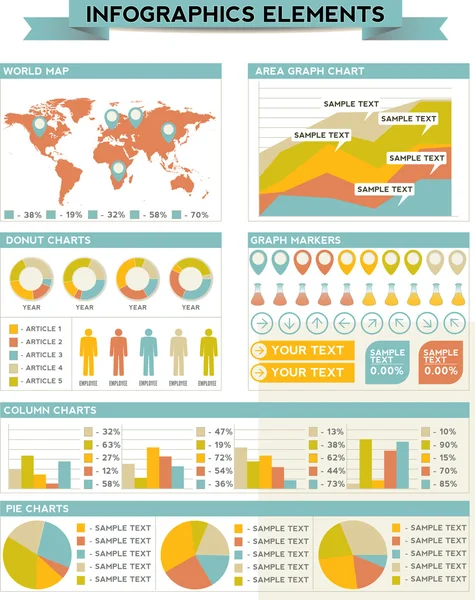 Elementos de infografía — Archivo Imágenes Vectoriales