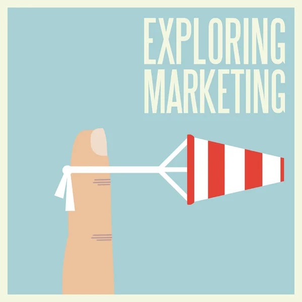Exploring marketing poster — Stock Vector