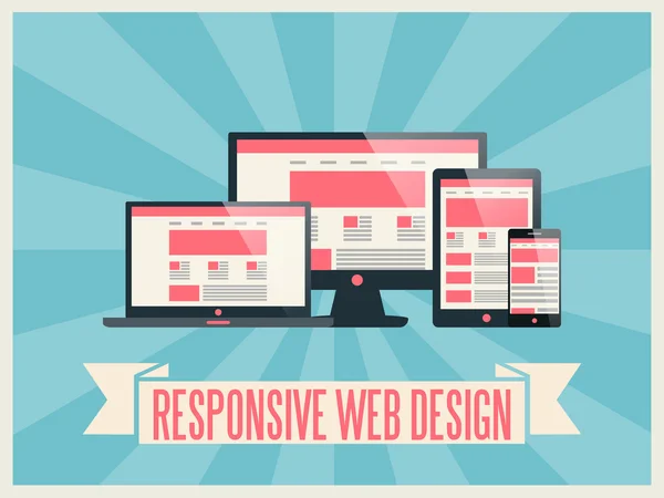 Web Design responsivo —  Vetores de Stock