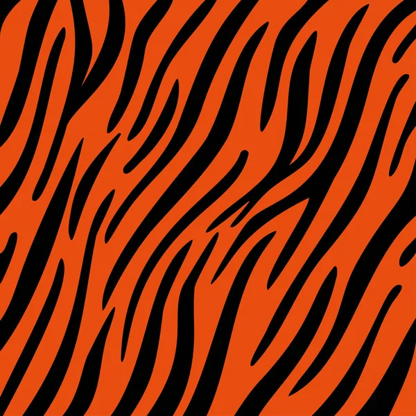 Streifentiere Dschungel Tiger Muster Weißer Und Schwarzer Animal Print Vektorillustration — Stockvektor