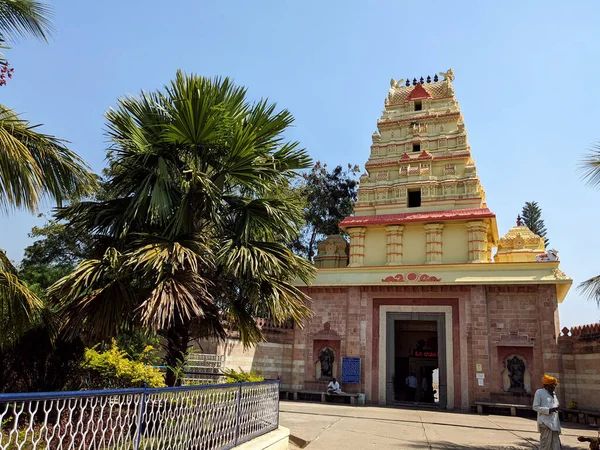 Vista Entrada Interior Templo Kudalasangameshwar Kudala Sangam Karnataka Índia Janeiro — Fotografia de Stock