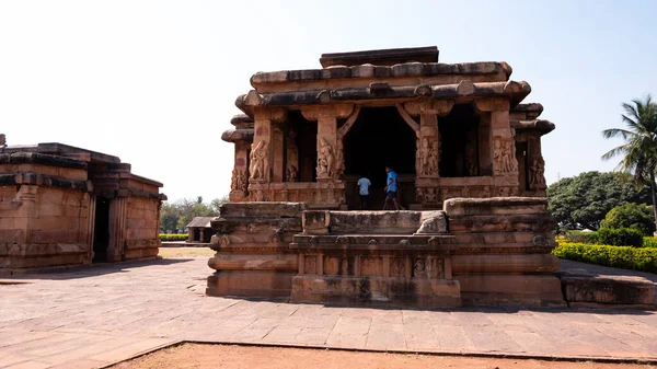 Vista Frontal Templo Durga Monumento Aihole Karnataka Índia Janeiro 2022 — Fotografia de Stock