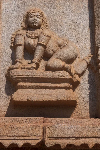 Close View Childhood Krishna Bas Relief Murals Hazaara Rama Temple — Stock Photo, Image