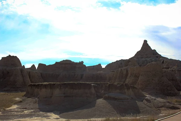 Open blue sky over the Badlands National Park