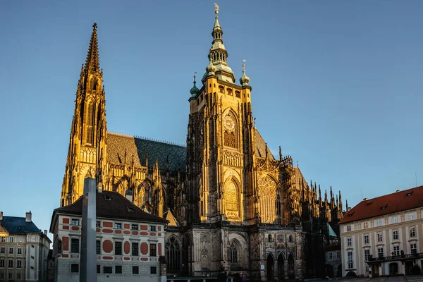 Gótikus Szent Vitus Katedrális Gótikus Komplexum Cseh Köztársaság Legfontosabb Műemlék — Stock Fotó