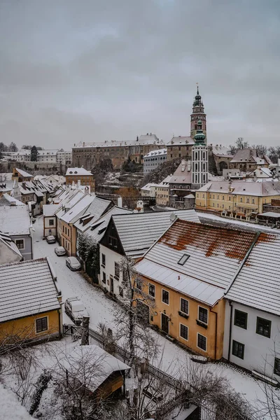 Vista Invierno Cesky Krumlov República Checa Famosa Ciudad Medieval Checa — Foto de Stock