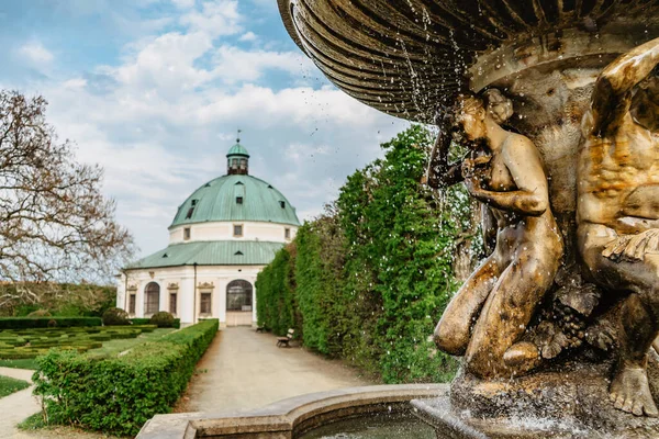 Kromeriz Czech Republic May 2022 Fountain Flower Garden Built Baroque — Stock Photo, Image