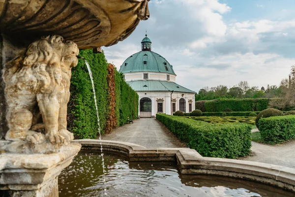 Kromeriz Czech Republic May 2022 Lion Fountain Flower Garden Built — Stock Photo, Image