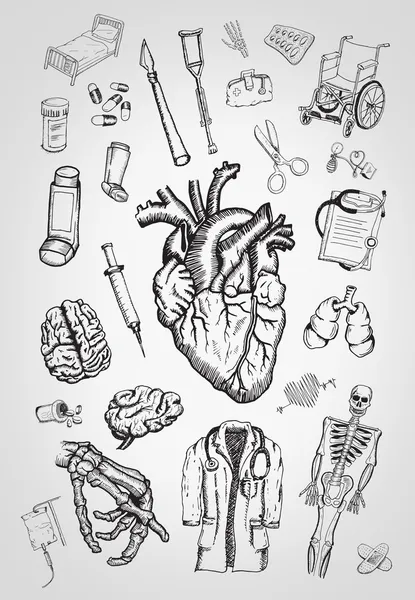 Elementos médicos — Archivo Imágenes Vectoriales