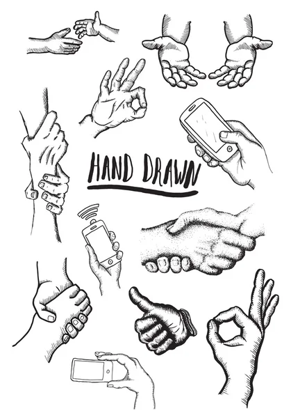 Hand illustraties — Stockvector