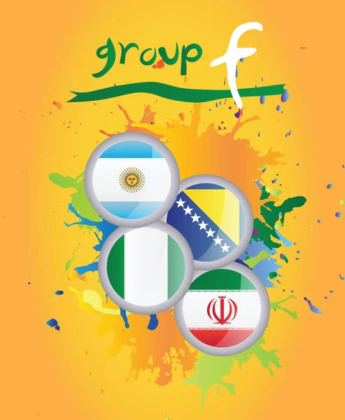 Grupo Copa del Mundo f vector — Vector de stock